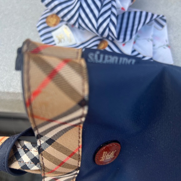 Very rare bundle BURBERRY Nova Check Mini  Bag + scarf twilly +chain New in Box - Picture 7 of 17